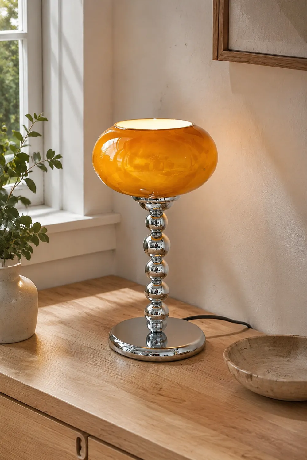 Oval Persimmon Table Light - Lumpaz