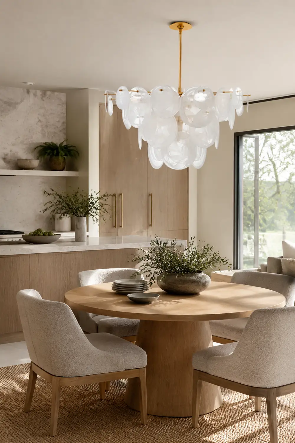 Brass Discs Cascading Chandelier - Lumpaz