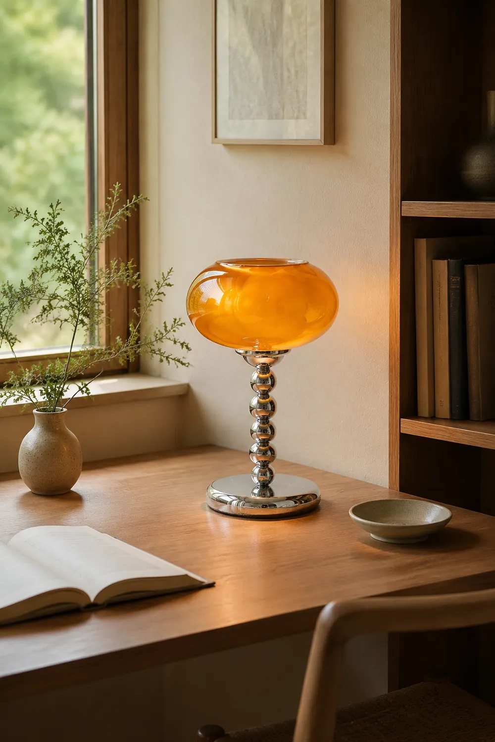 Oval Persimmon Table Light - Lumpaz