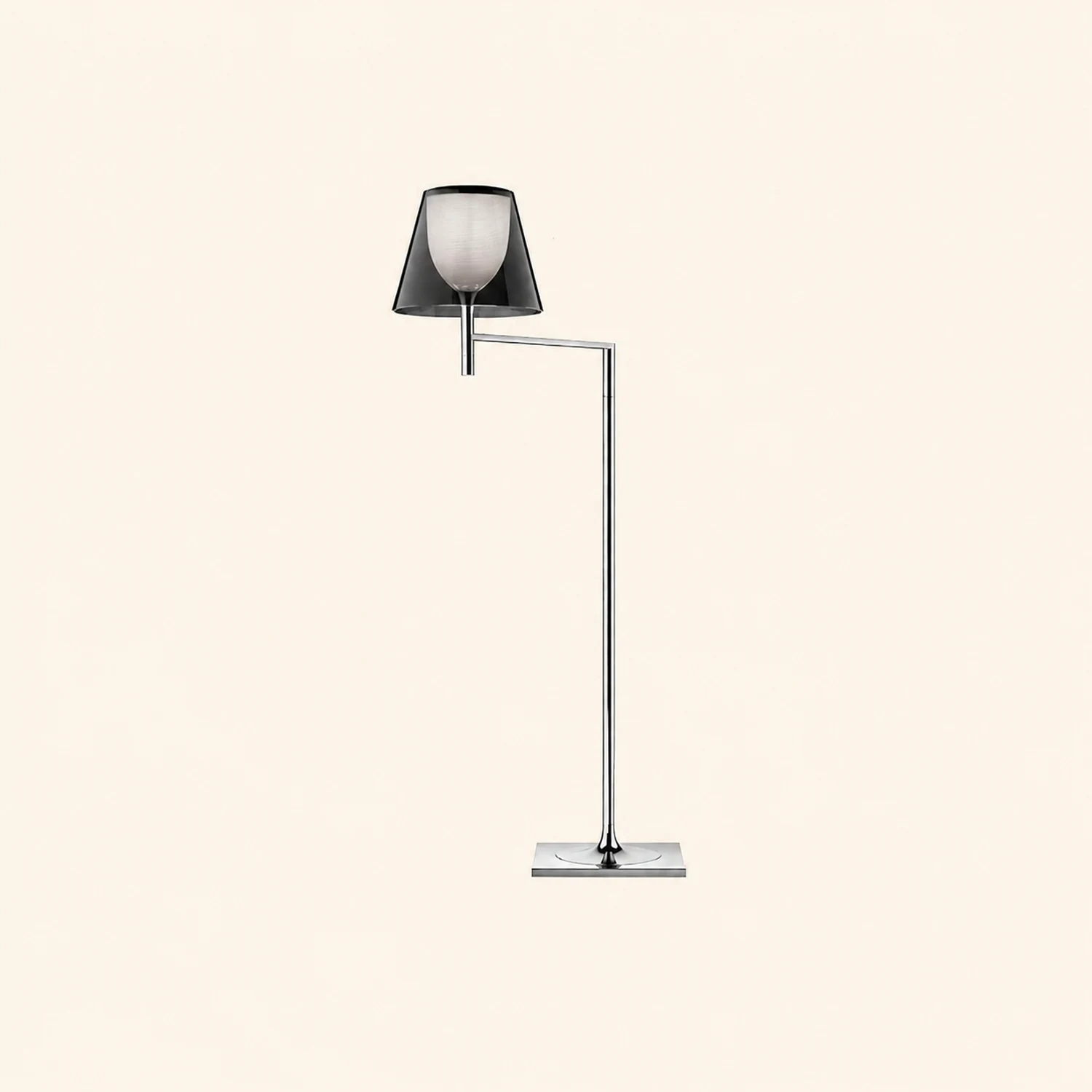 Chrome Prism Bending Floor Light - Lumpaz