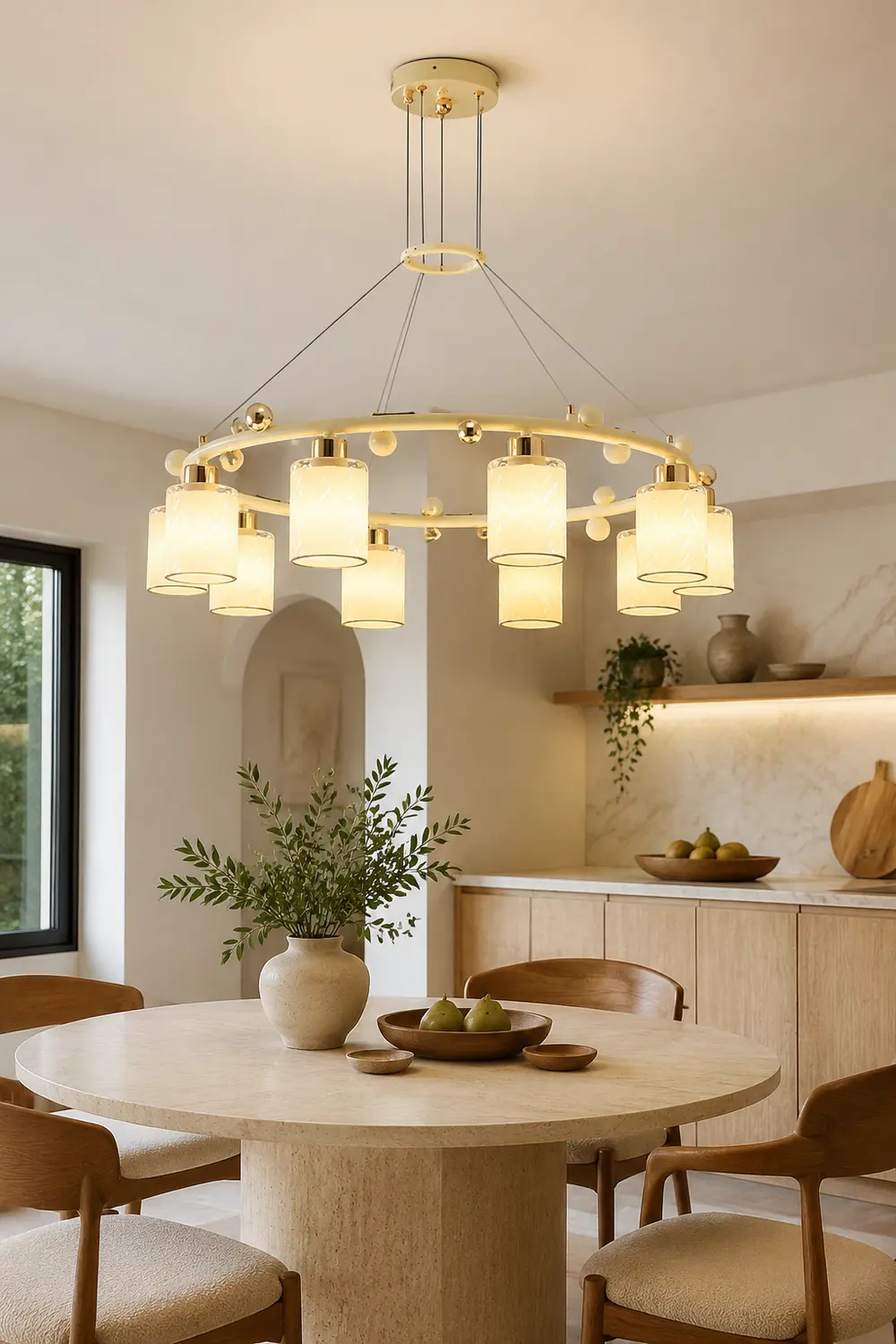 Ring Glass Cup Chandelier - Lumpaz