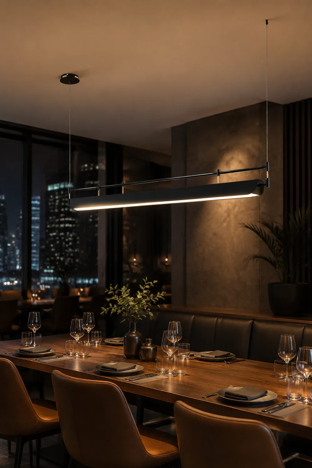 Black Roof LED Chandelier - Lumpaz