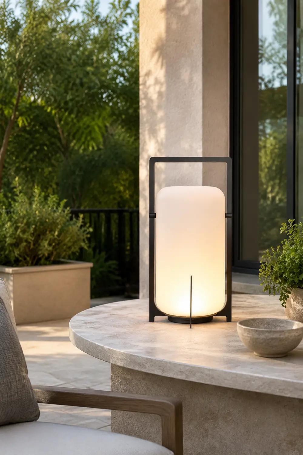Black Twilight Lantern Table Lamp - Lumpaz