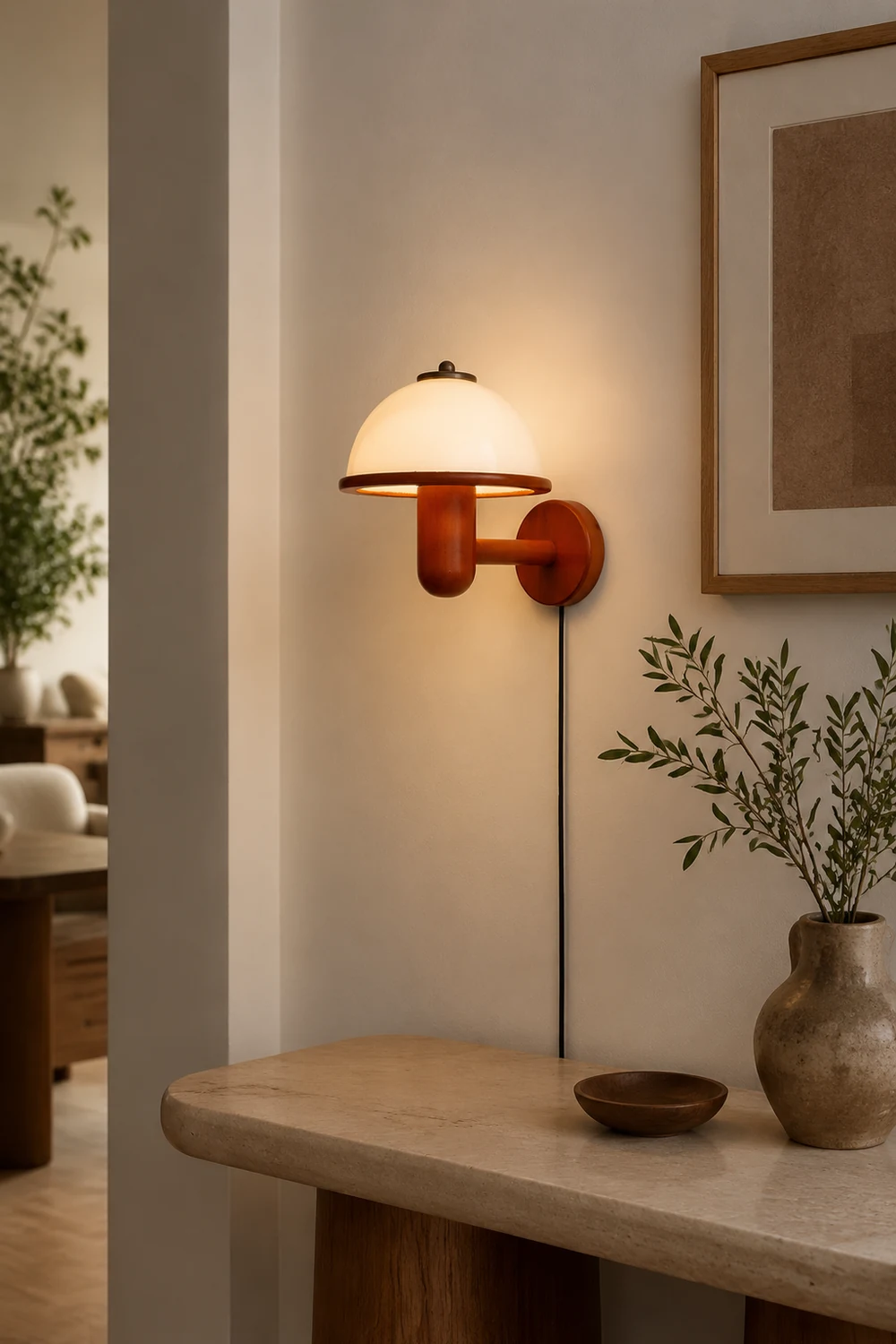 Mushroom Wood Wall Lamp - Lumpaz