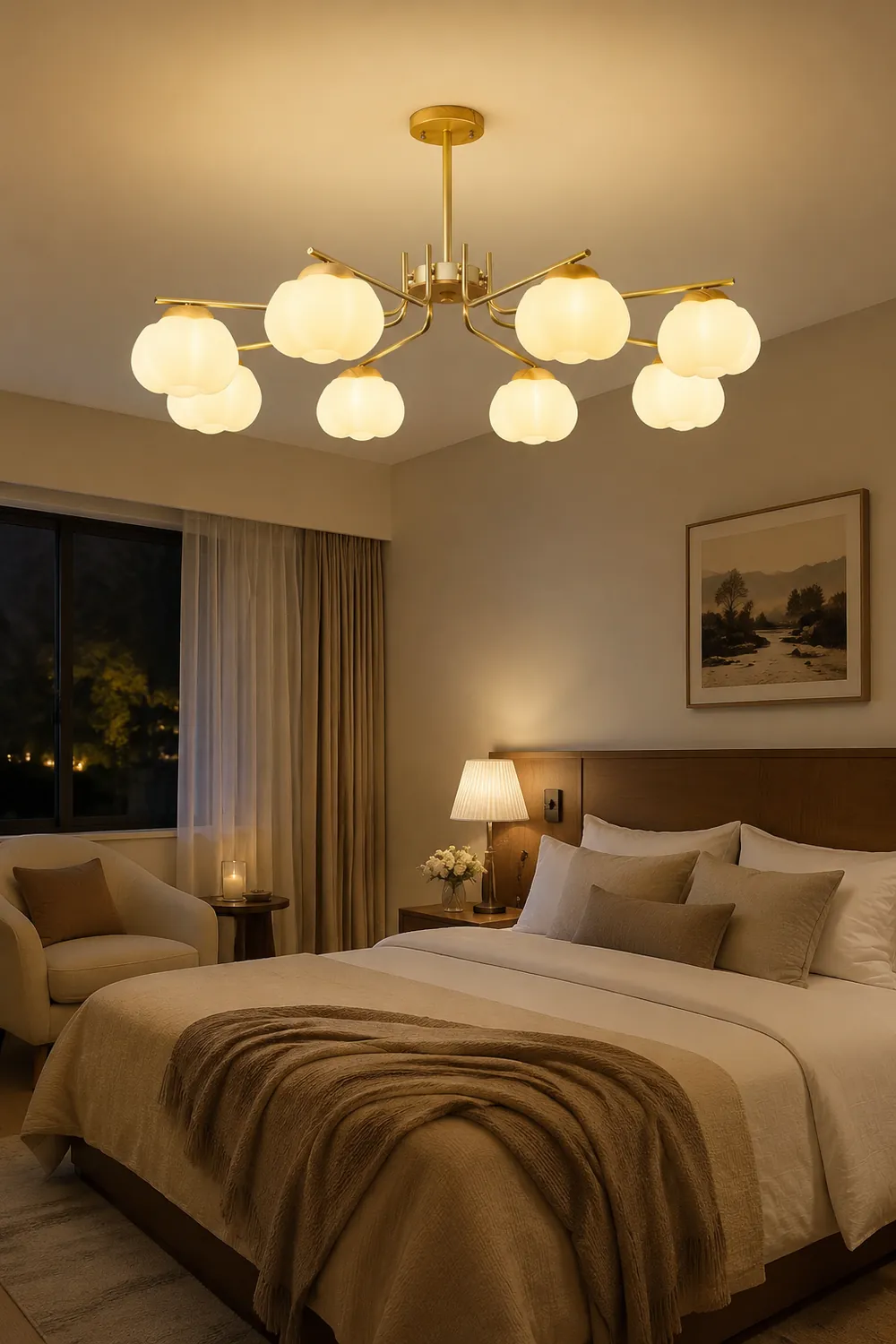 Plastic Cotton Balls Chandelier - Lumpaz