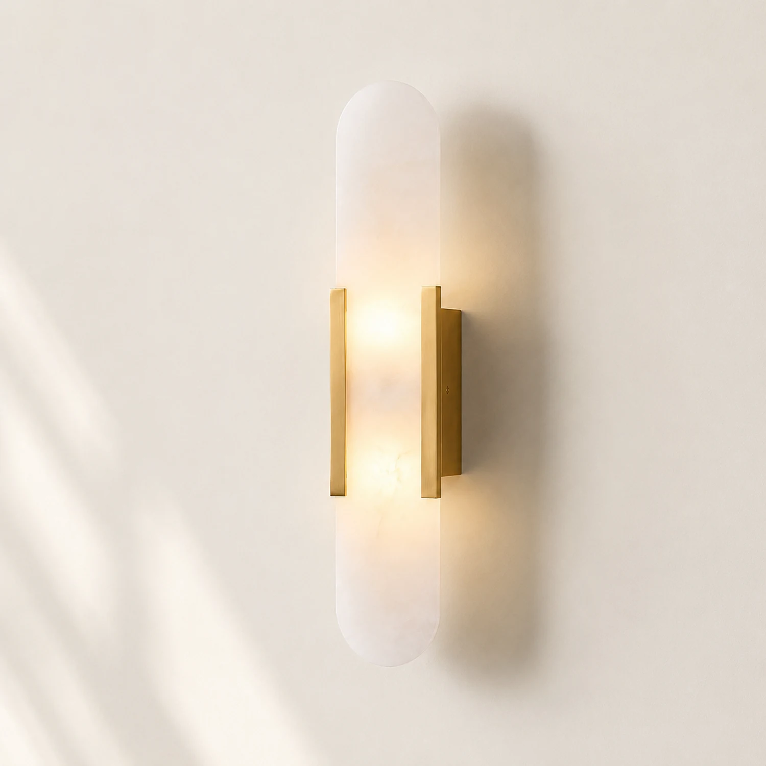 Melange Elongated Alabaster Wall Lamp - Lumpaz
