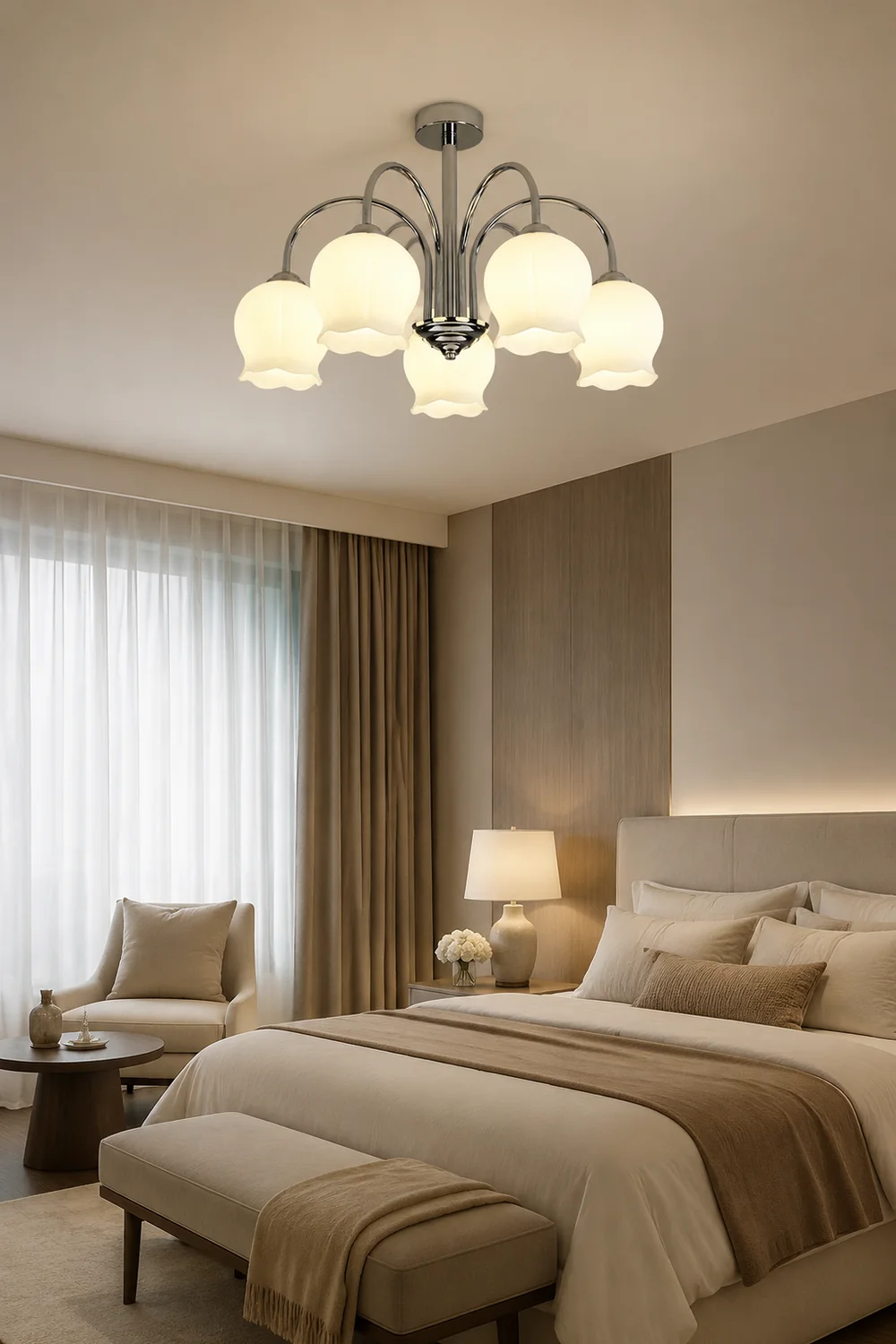 Floral Glass Chandelier - Lumpaz