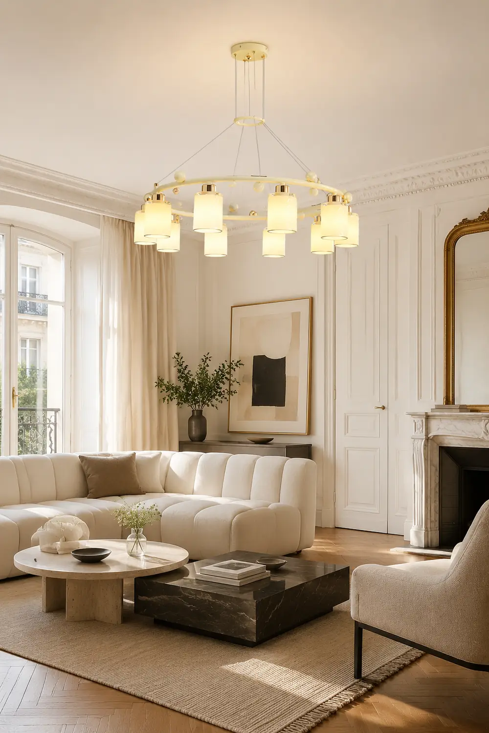 Ring Glass Cup Chandelier - Lumpaz