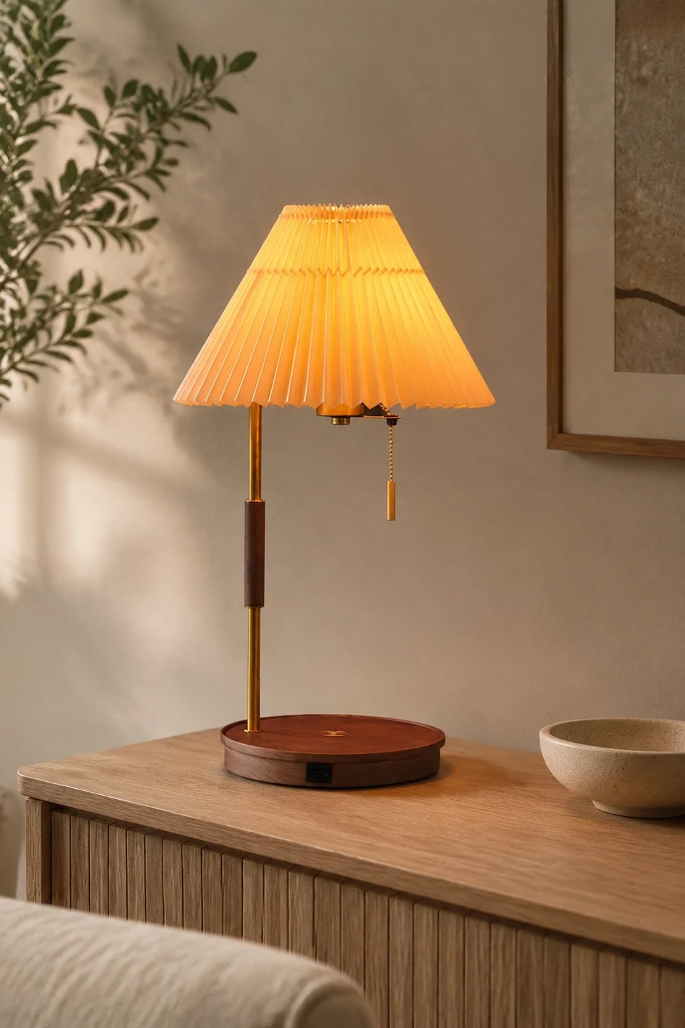 Wooden Retro Table Lamp - Lumpaz