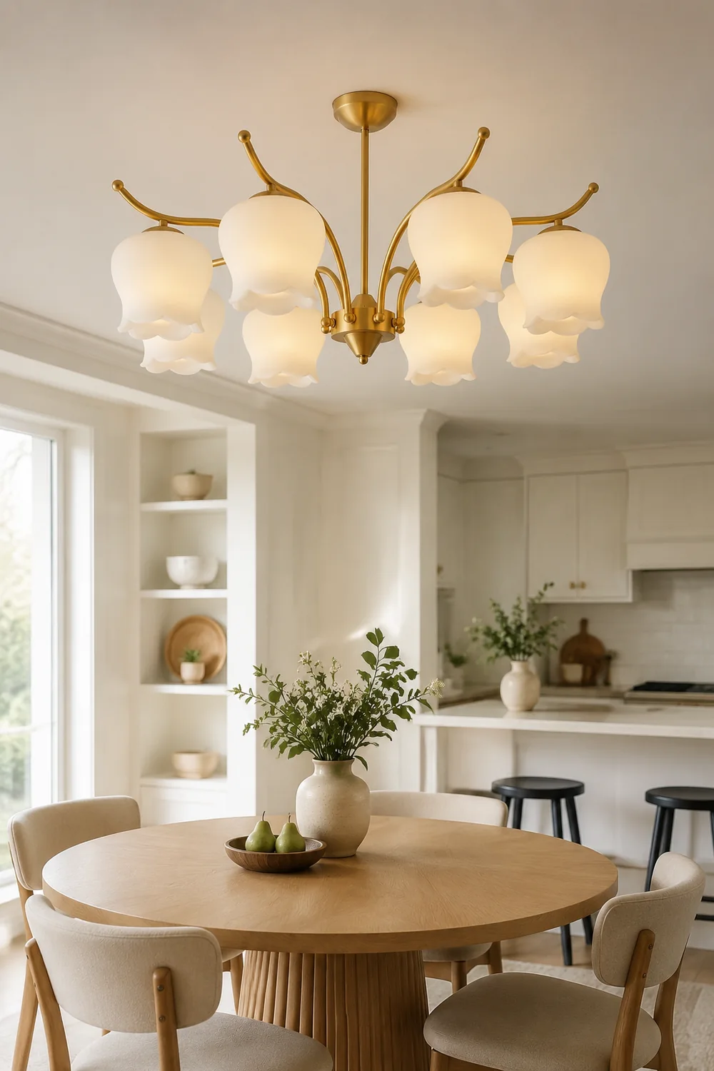 Tulip Brass Chandelier - Lumpaz