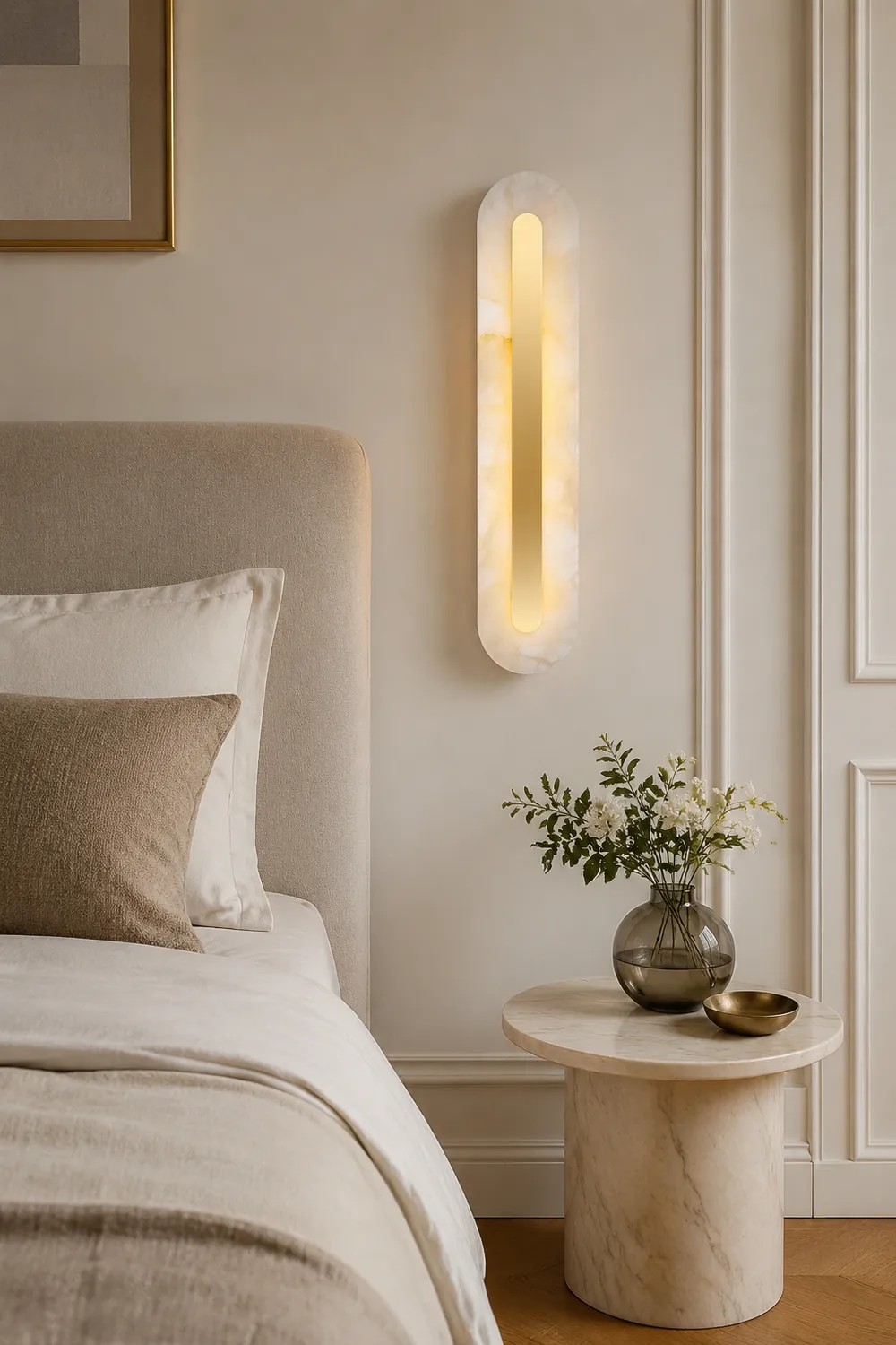 Alabaster Rounded Wall Light - Lumpaz