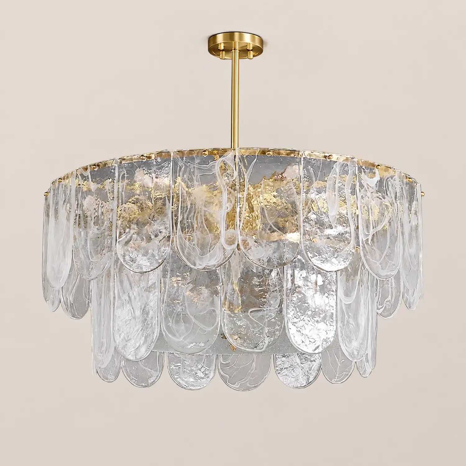 Traditional Classic Metal Glass Chandelier - Lumpaz