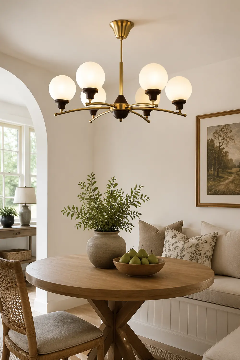 Walnut Glass Ball Chandelier - Lumpaz
