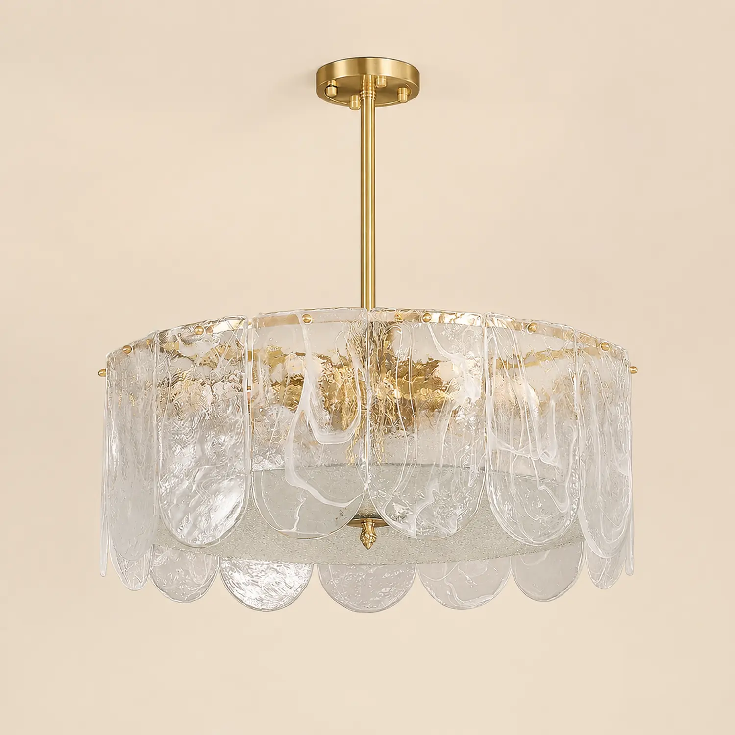 Traditional Classic Metal Glass Chandelier - Lumpaz