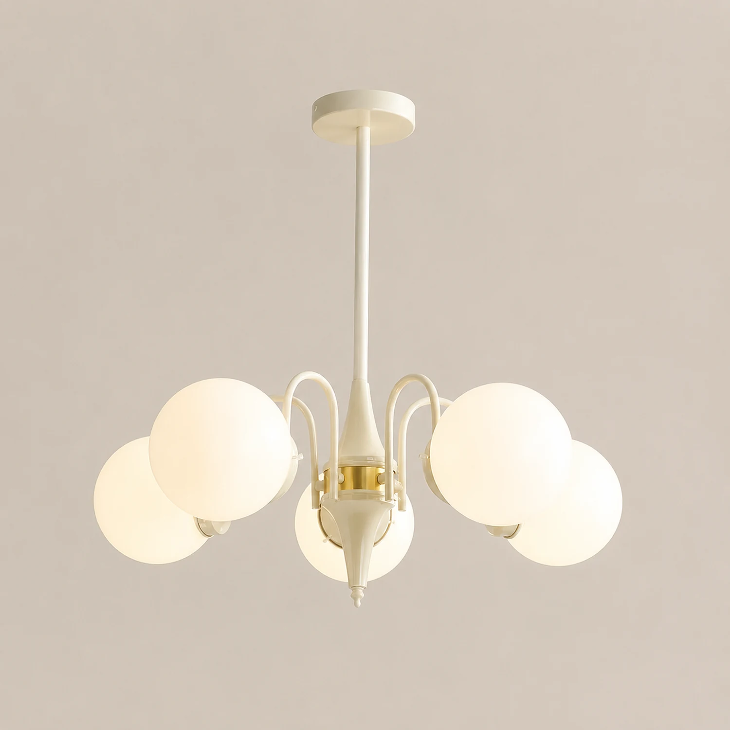 Cream Ball Chandelier - Lumpaz