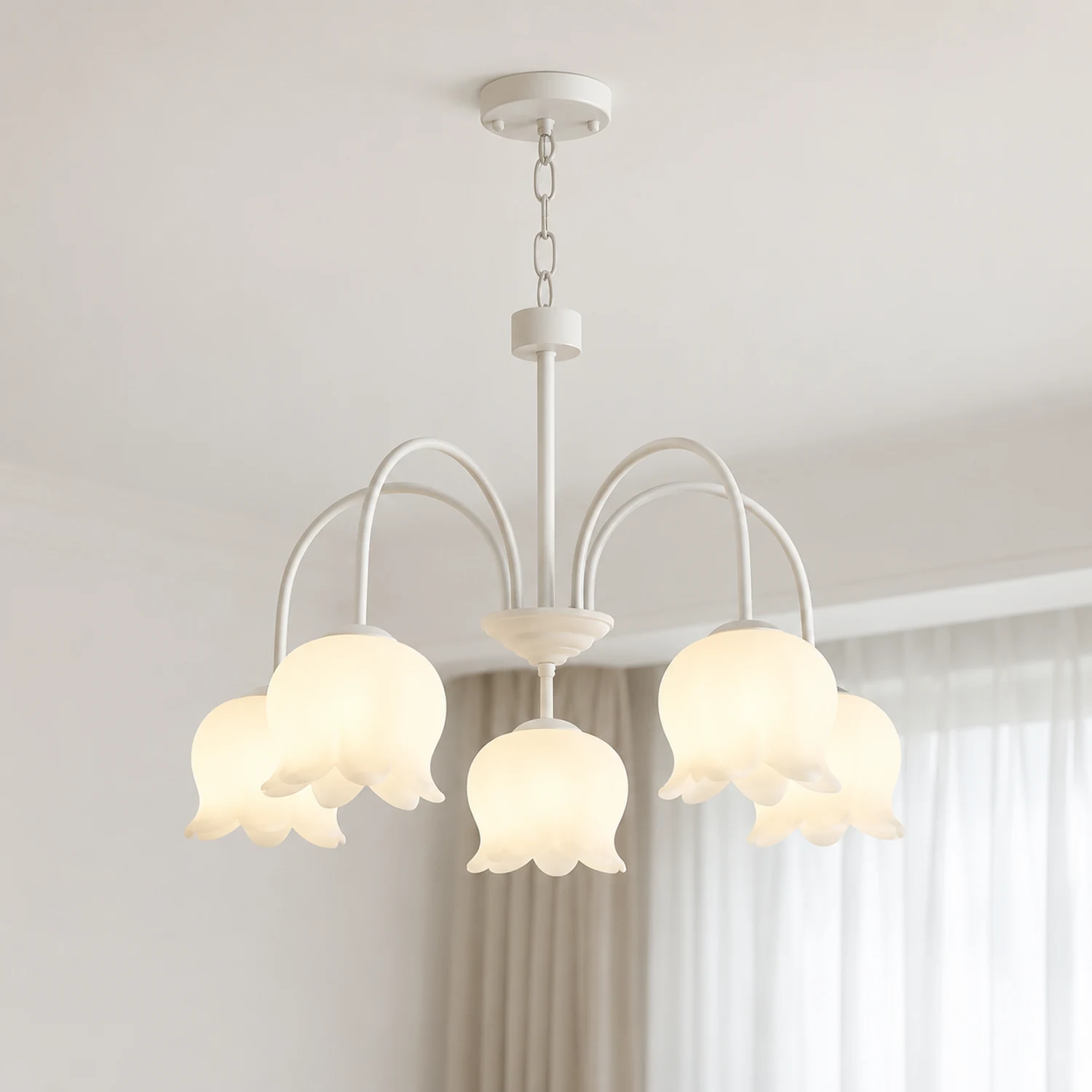 Curved Arm Bell Chandelier - Lumpaz