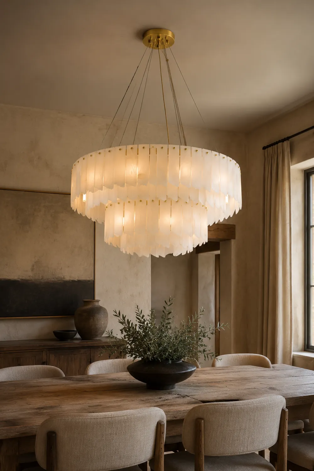 Alabaster Cascade Tiered Chandelier - Lumpaz
