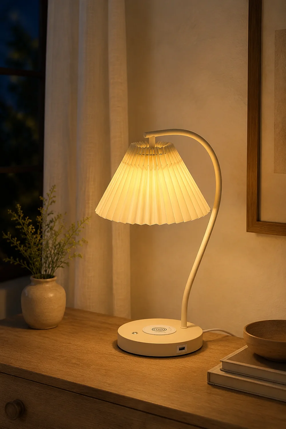 Crescini Pleated Table Lamp - Lumpaz