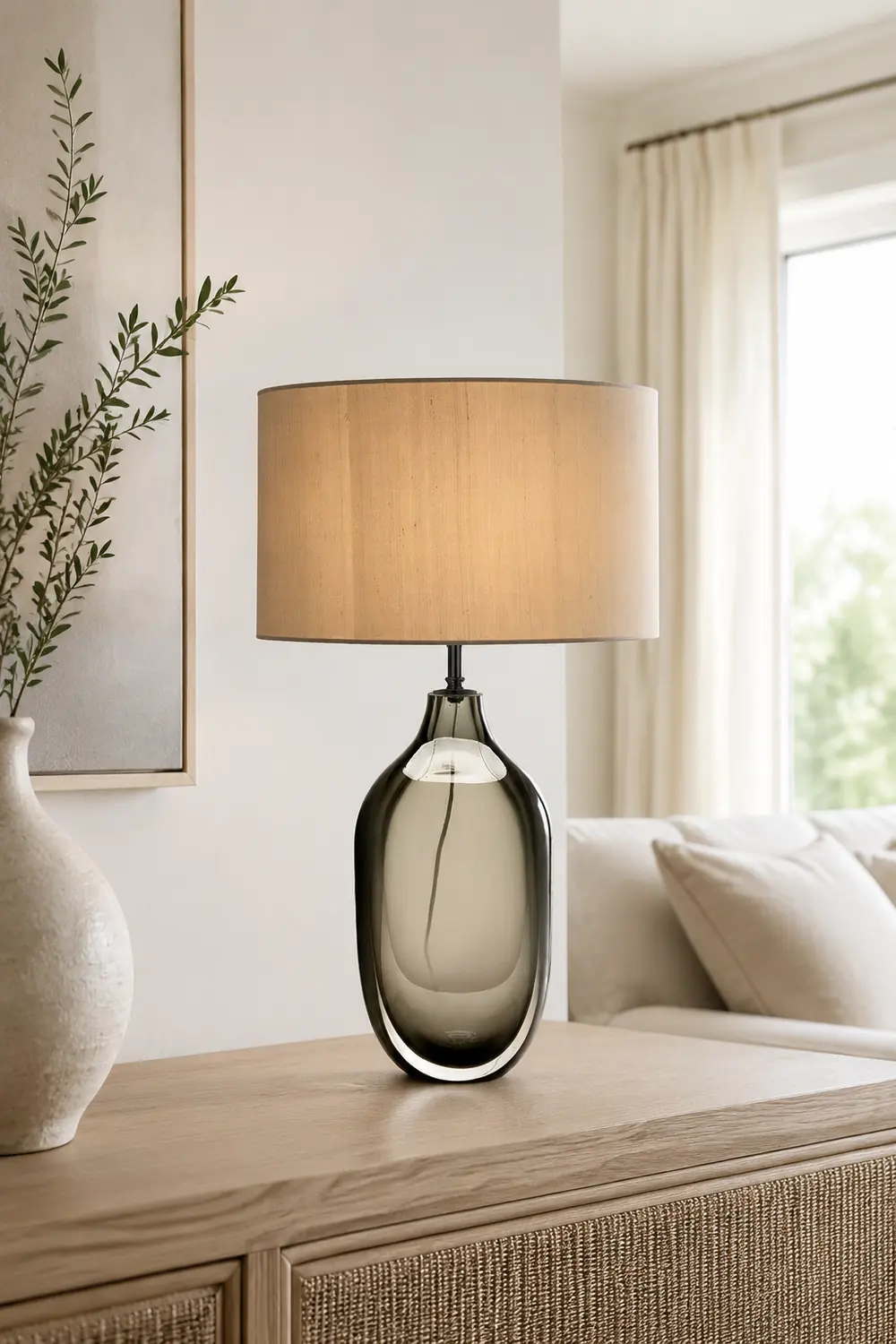 Glazed Crystal Table Lamp - Lumpaz