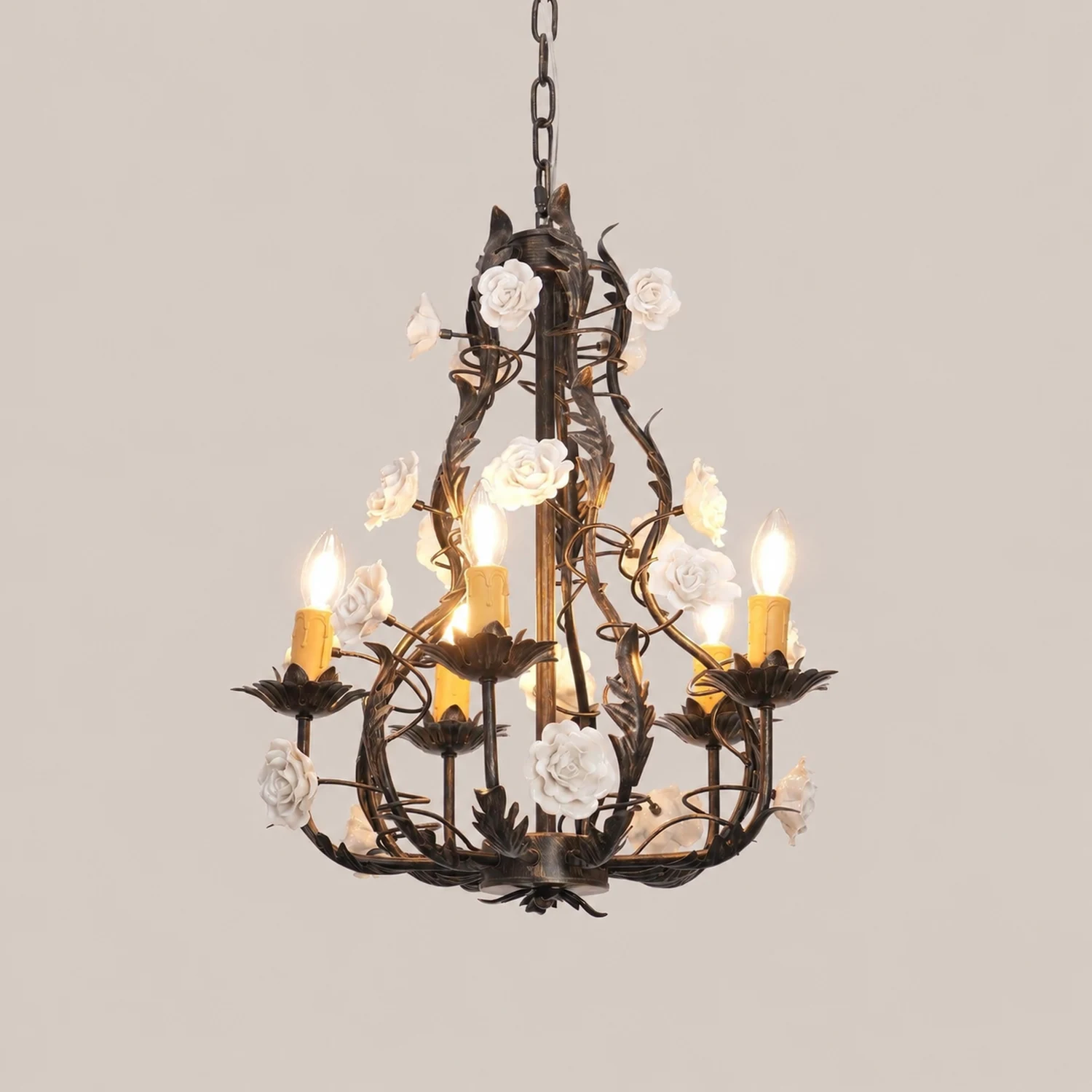 Florentine Rose Garden Chandelier - Lumpaz