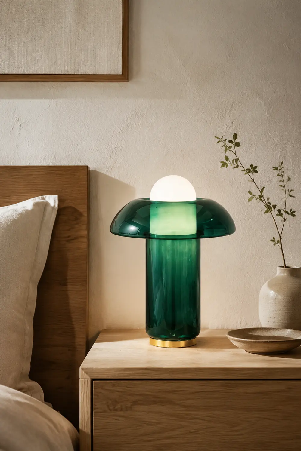 Glass Mushroom Table Lamp - Lumpaz