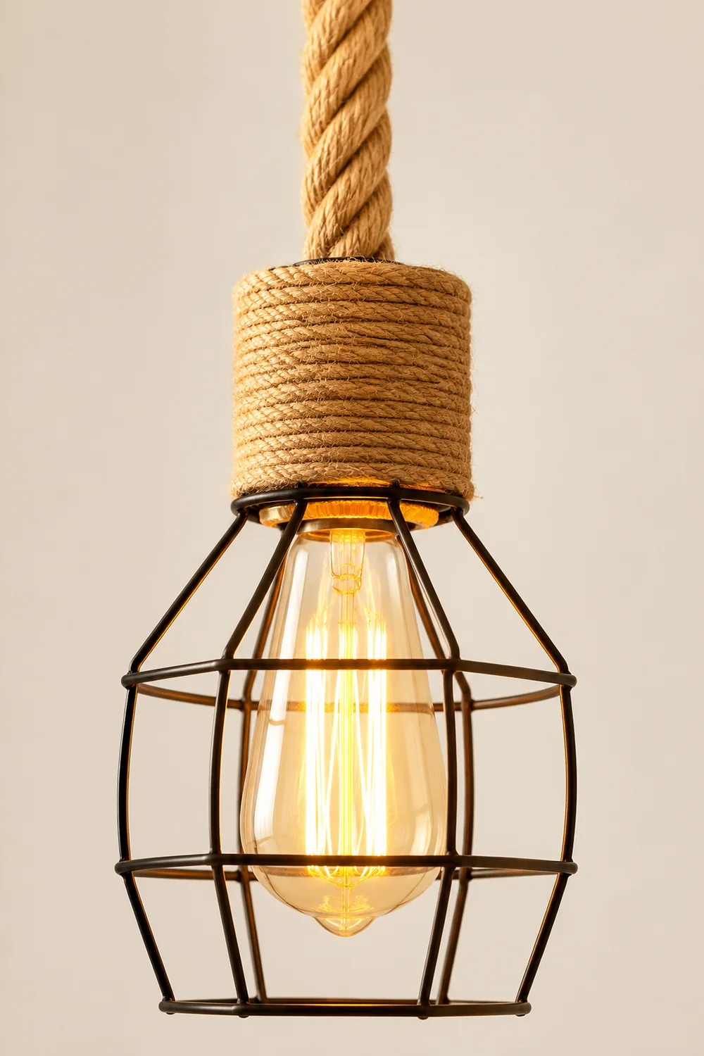 Hemp Rope Scattered Flower Chandelier - Lumpaz