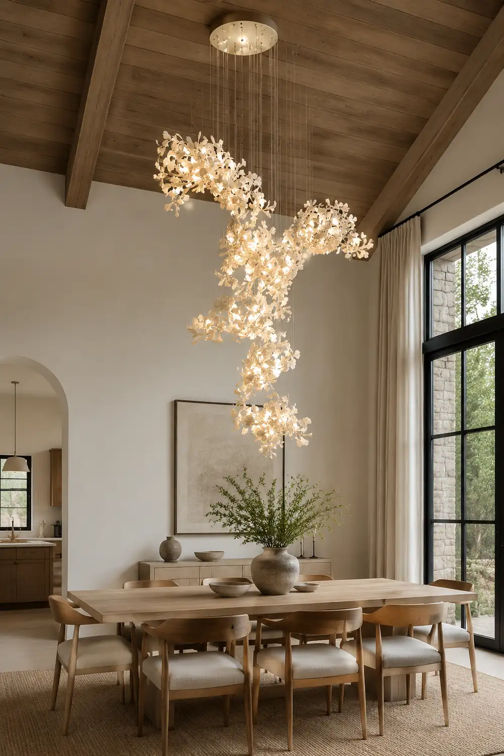 Gingko Combination Chandelier - Lumpaz