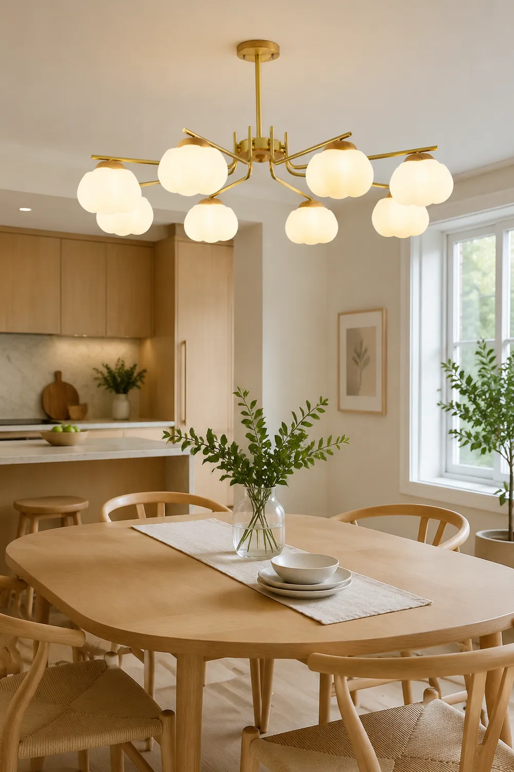 Plastic Cotton Balls Chandelier - Lumpaz