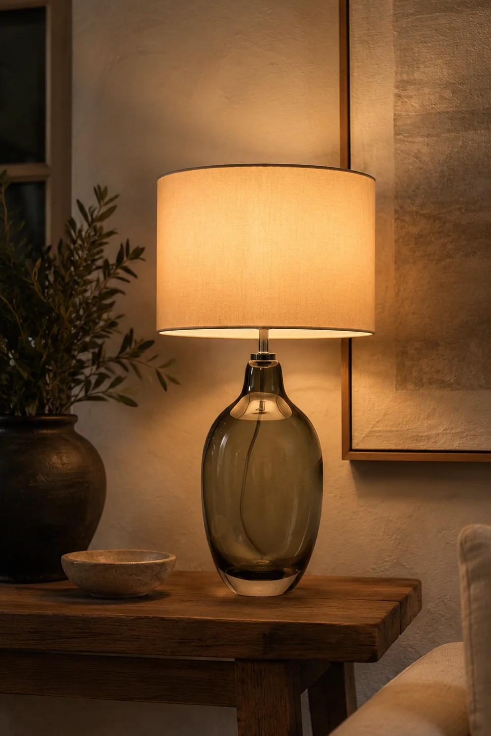 Glazed Crystal Table Lamp - Lumpaz