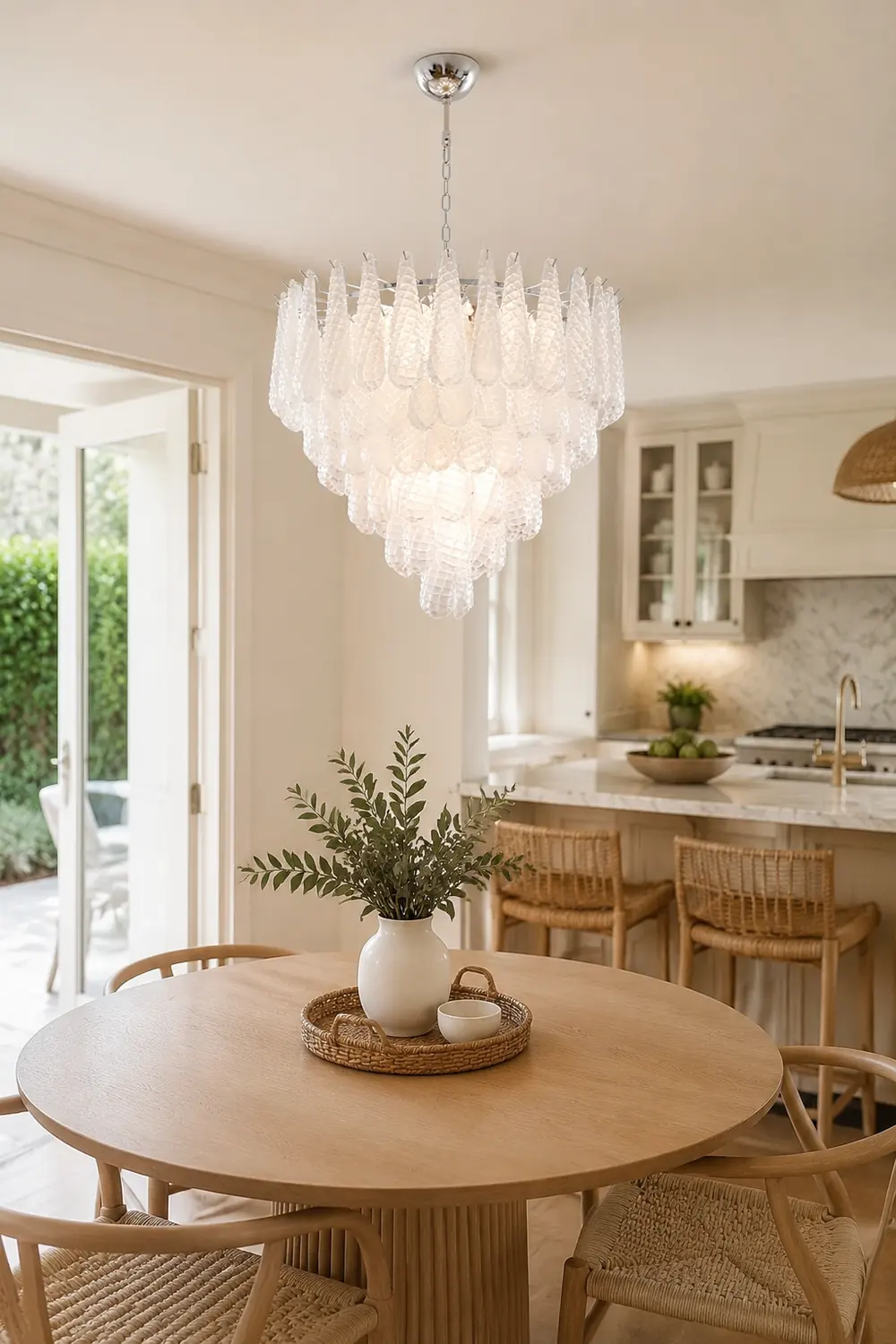 Grid Glass Waterfall Chandelier - Lumpaz