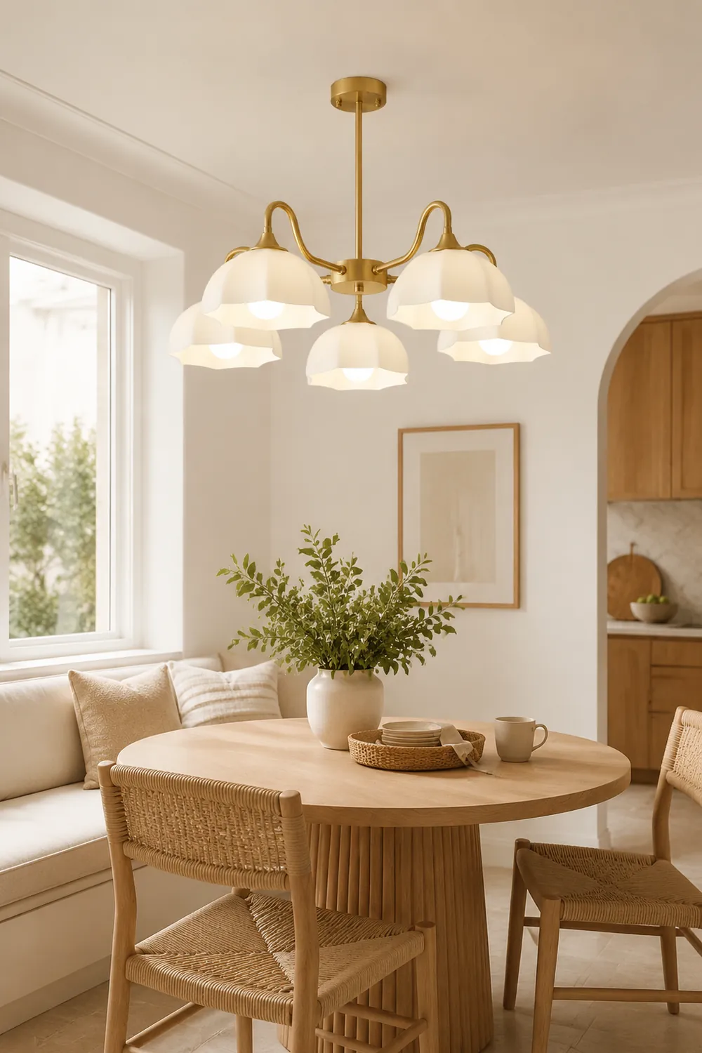 Octagonal Glass Bowl Chandelier - Lumpaz