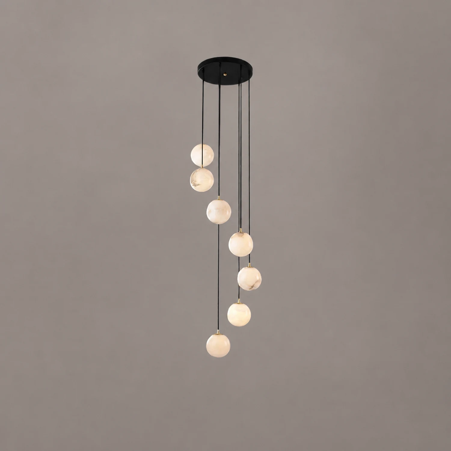 Alabaster Balls Cluster Chandelier - Lumpaz