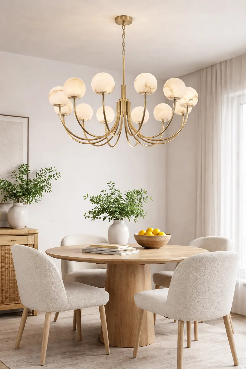 Aurelian Alabaster Globe Chandelier - Lumpaz