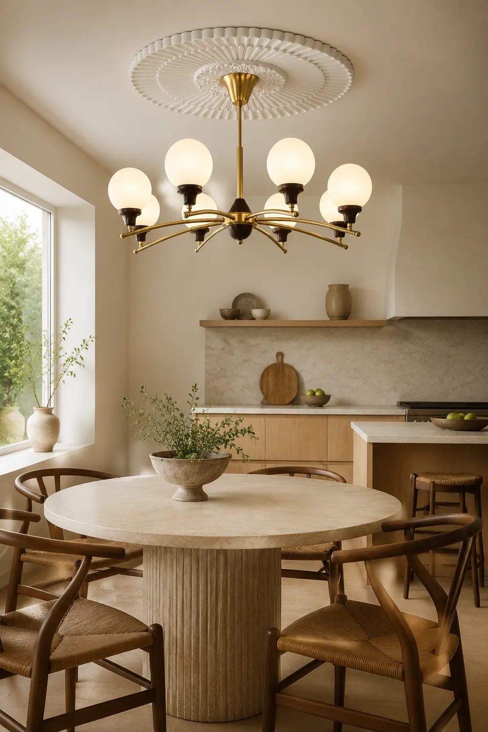 Walnut Glass Ball Chandelier - Lumpaz