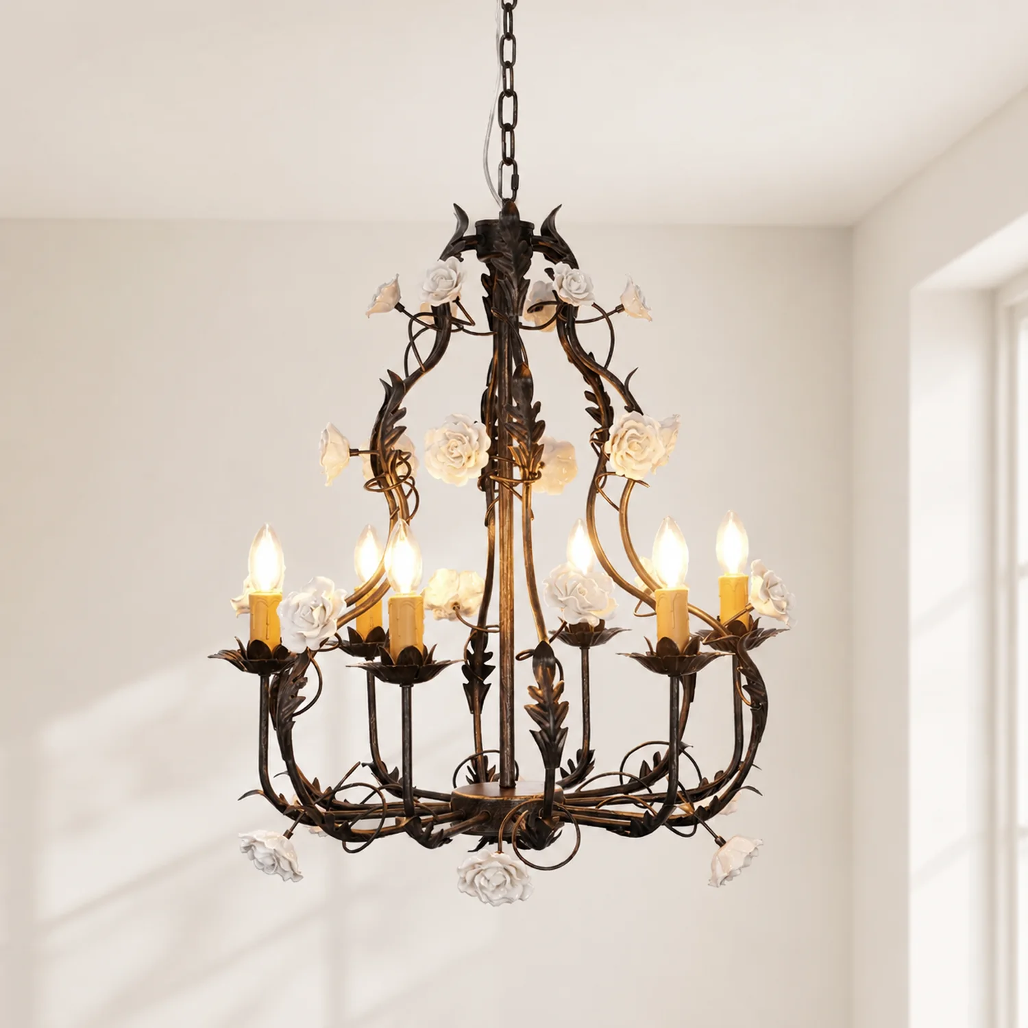 Florentine Rose Garden Chandelier - Lumpaz