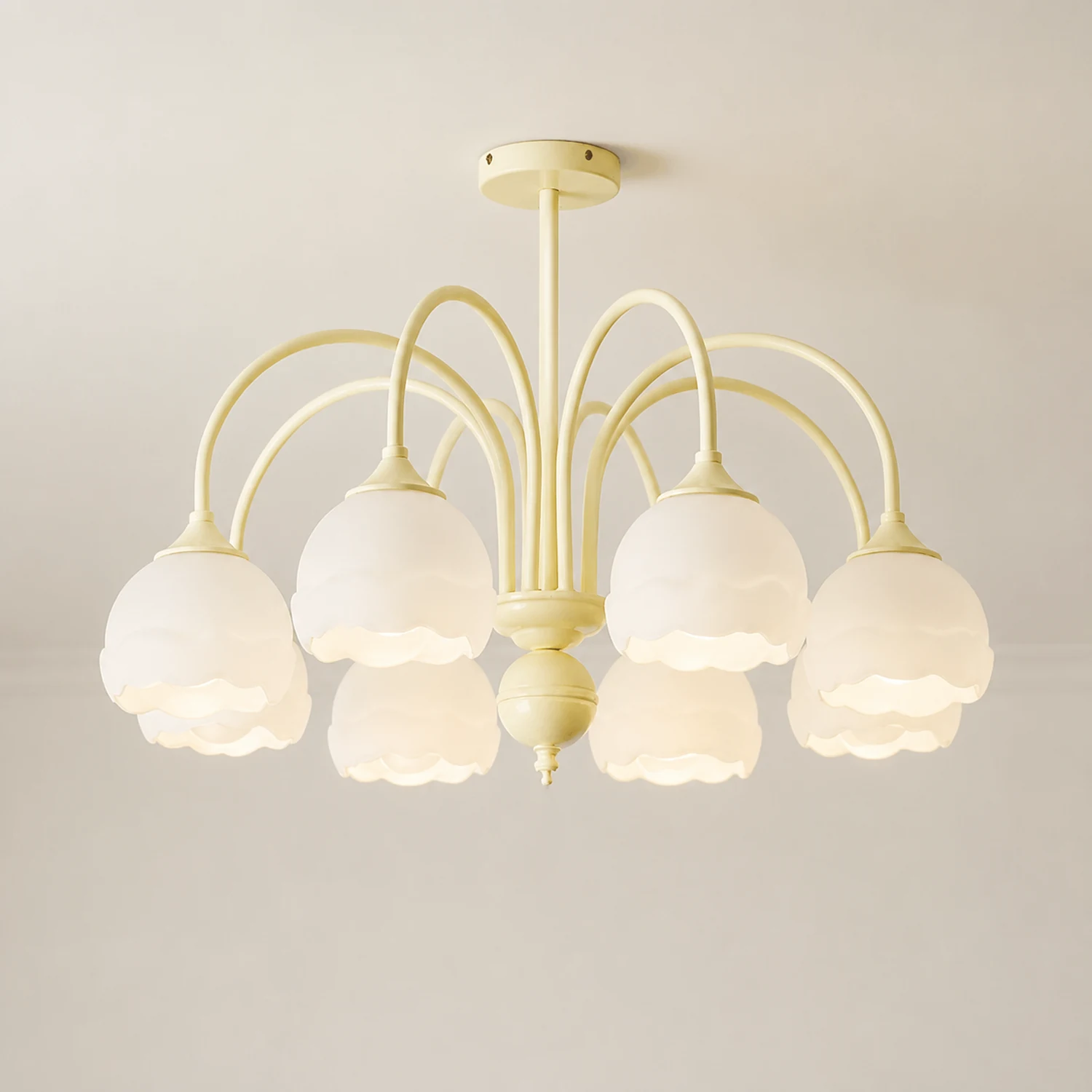 Creamy Glass  Chandelier - Lumpaz
