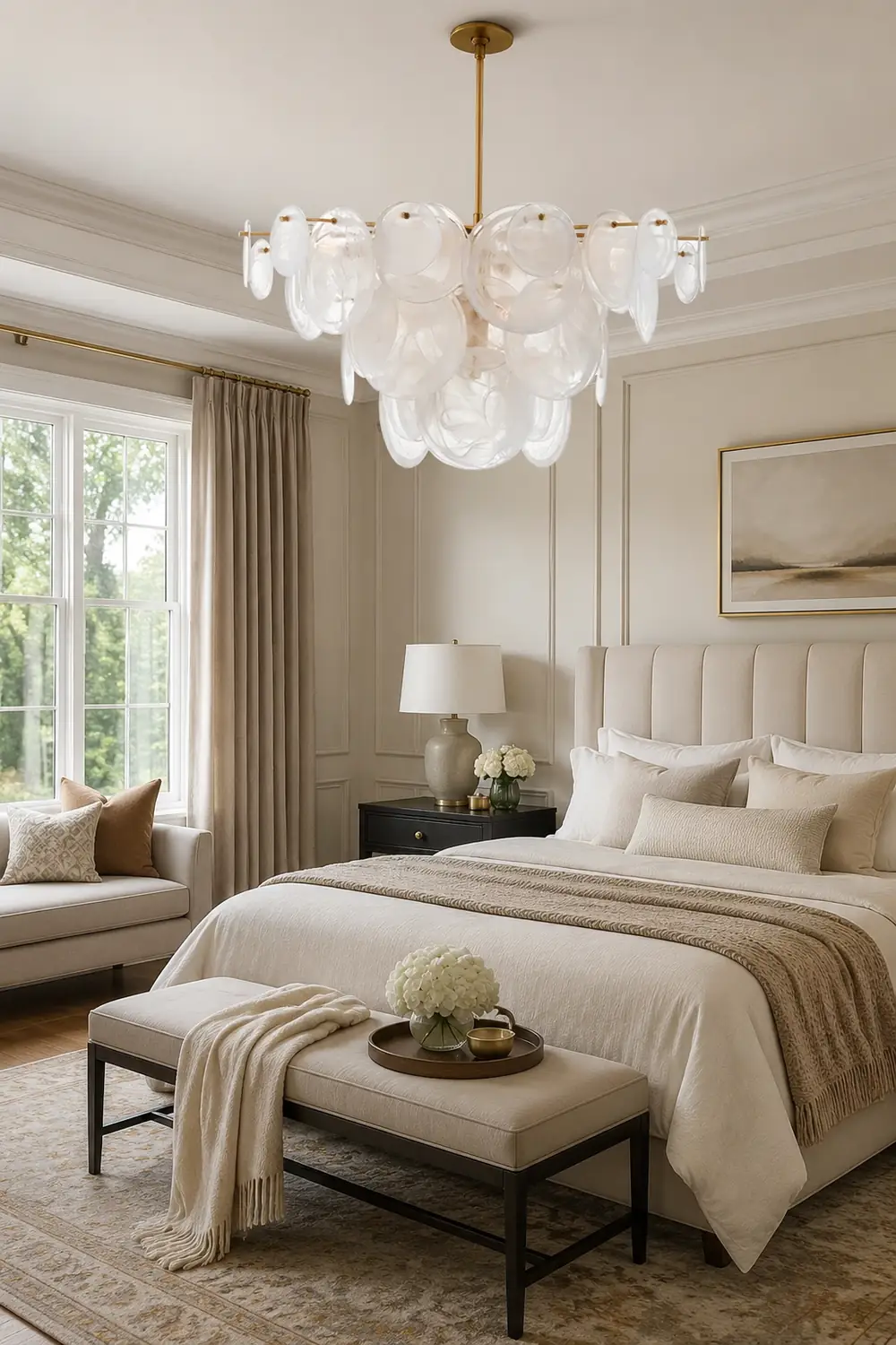 Brass Discs Cascading Chandelier - Lumpaz