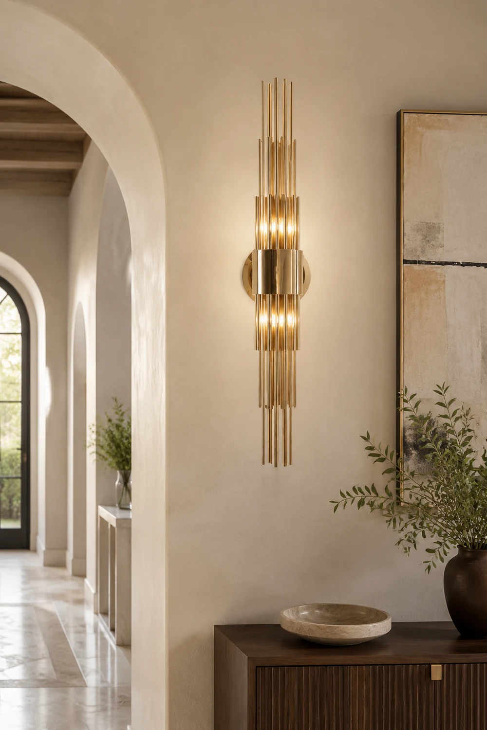 Gold Streamline Wall Lamp - Lumpaz