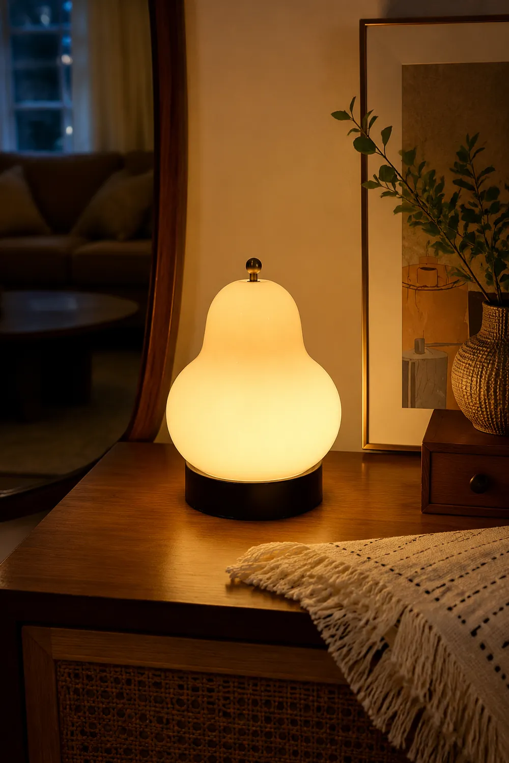 Pear Built-in Battery Table Lamp - Lumpaz