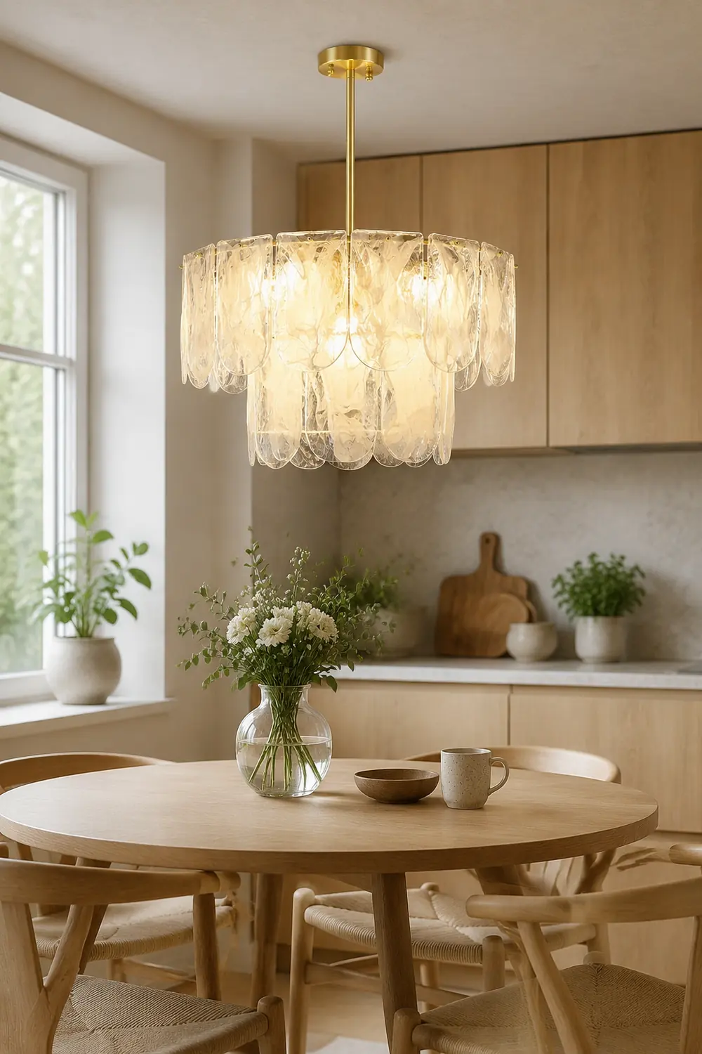 Traditional Classic Metal Glass Chandelier - Lumpaz