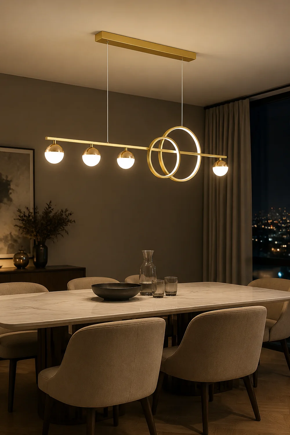 Brooklyn Double Circle Chandelier - Lumpaz