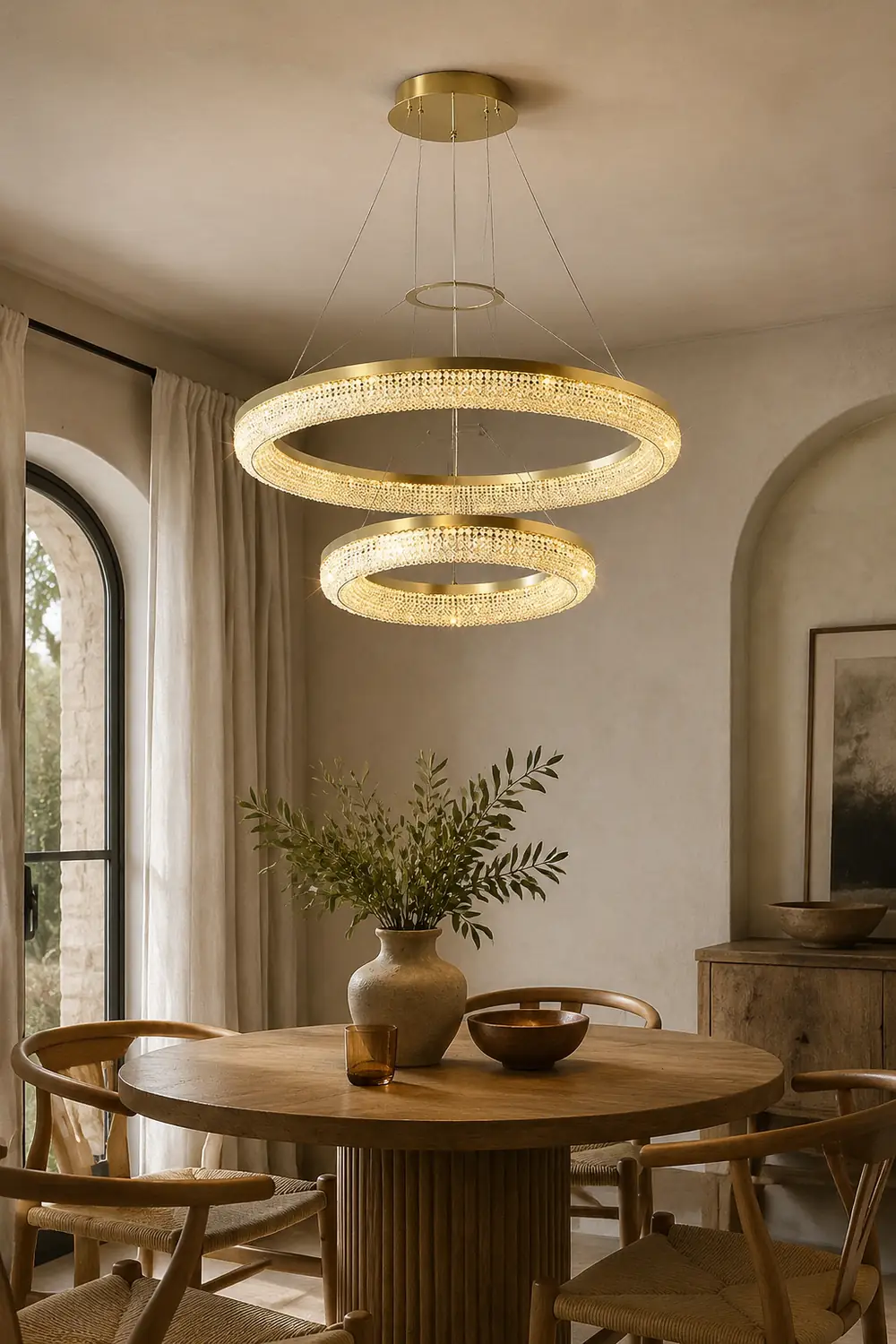 Round Ring Crystal Chandeliers - Lumpaz