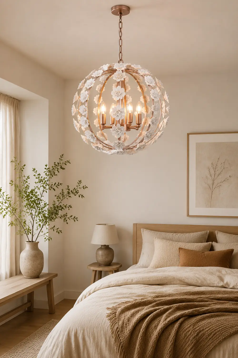 Bianca Floral Orb Chandelier - Lumpaz