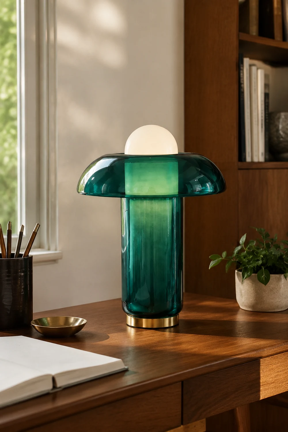 Glass Mushroom Table Lamp - Lumpaz