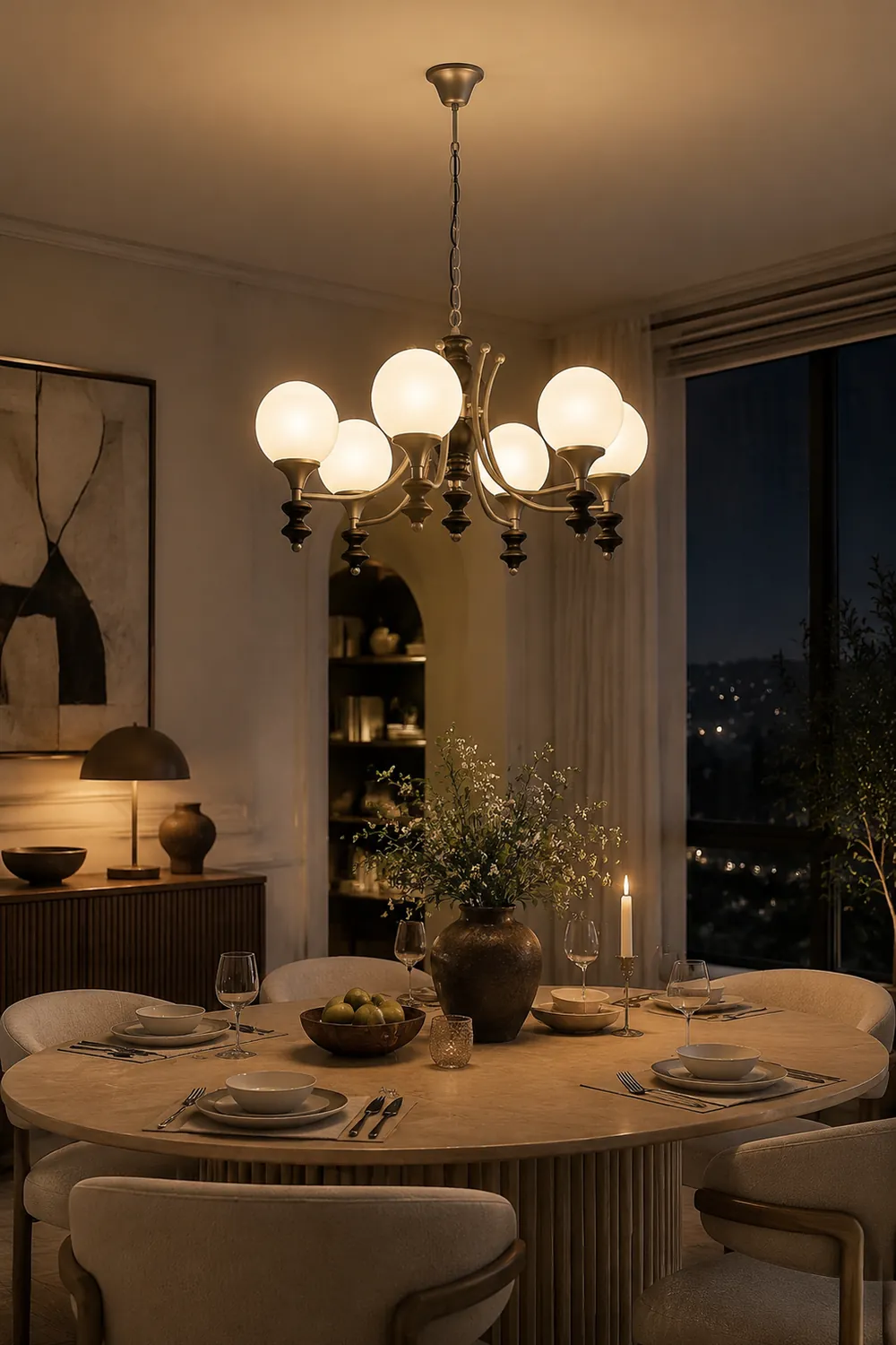 Tina Wooden Chandelier - Lumpaz