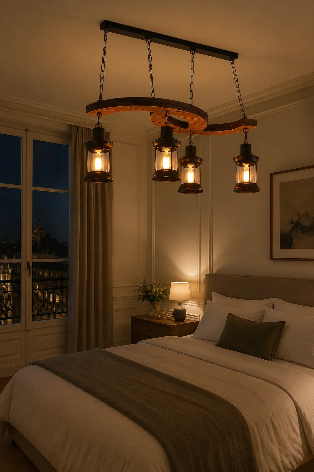 Retro Boat Wood Chandelier - Lumpaz