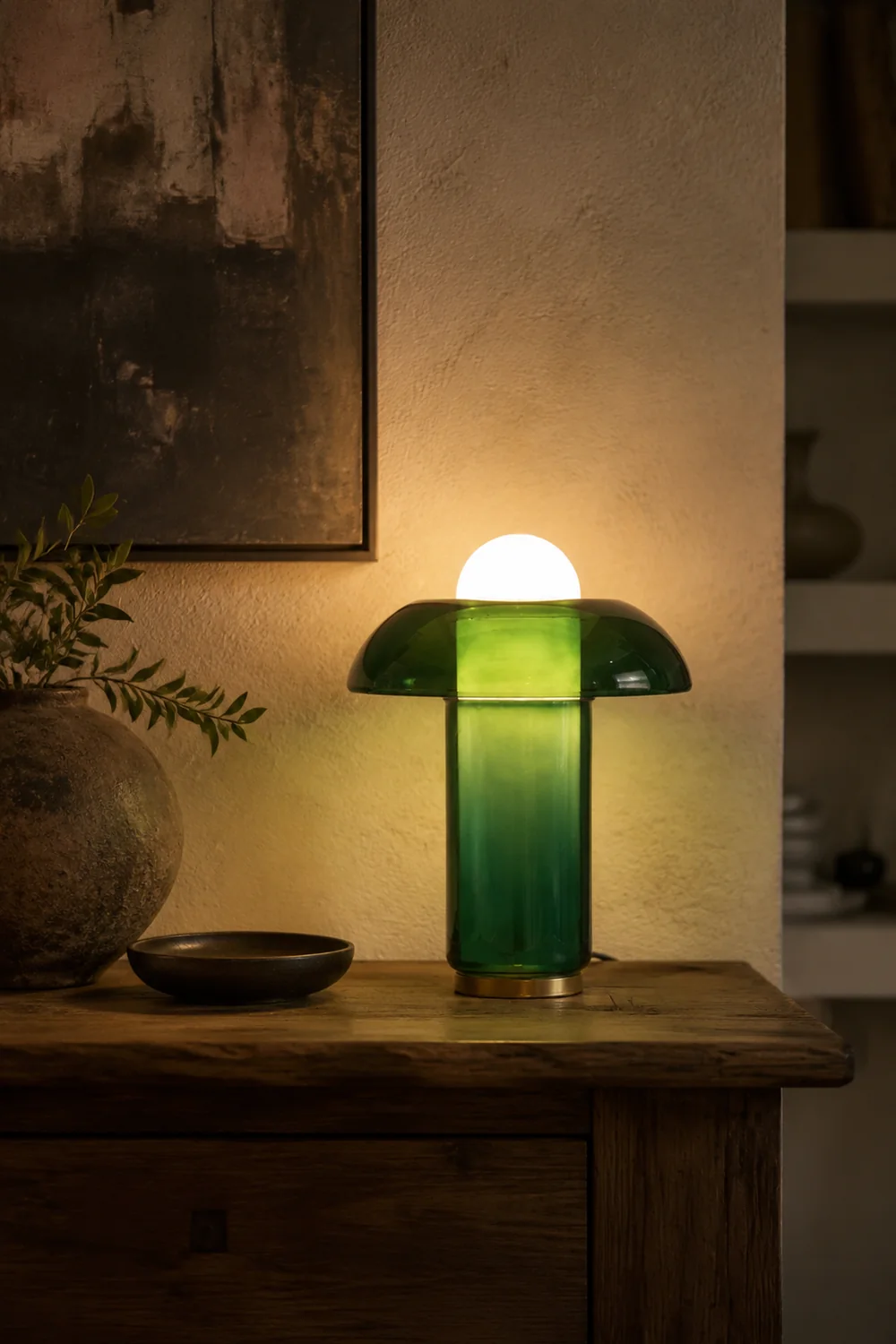 Glass Mushroom Table Lamp - Lumpaz