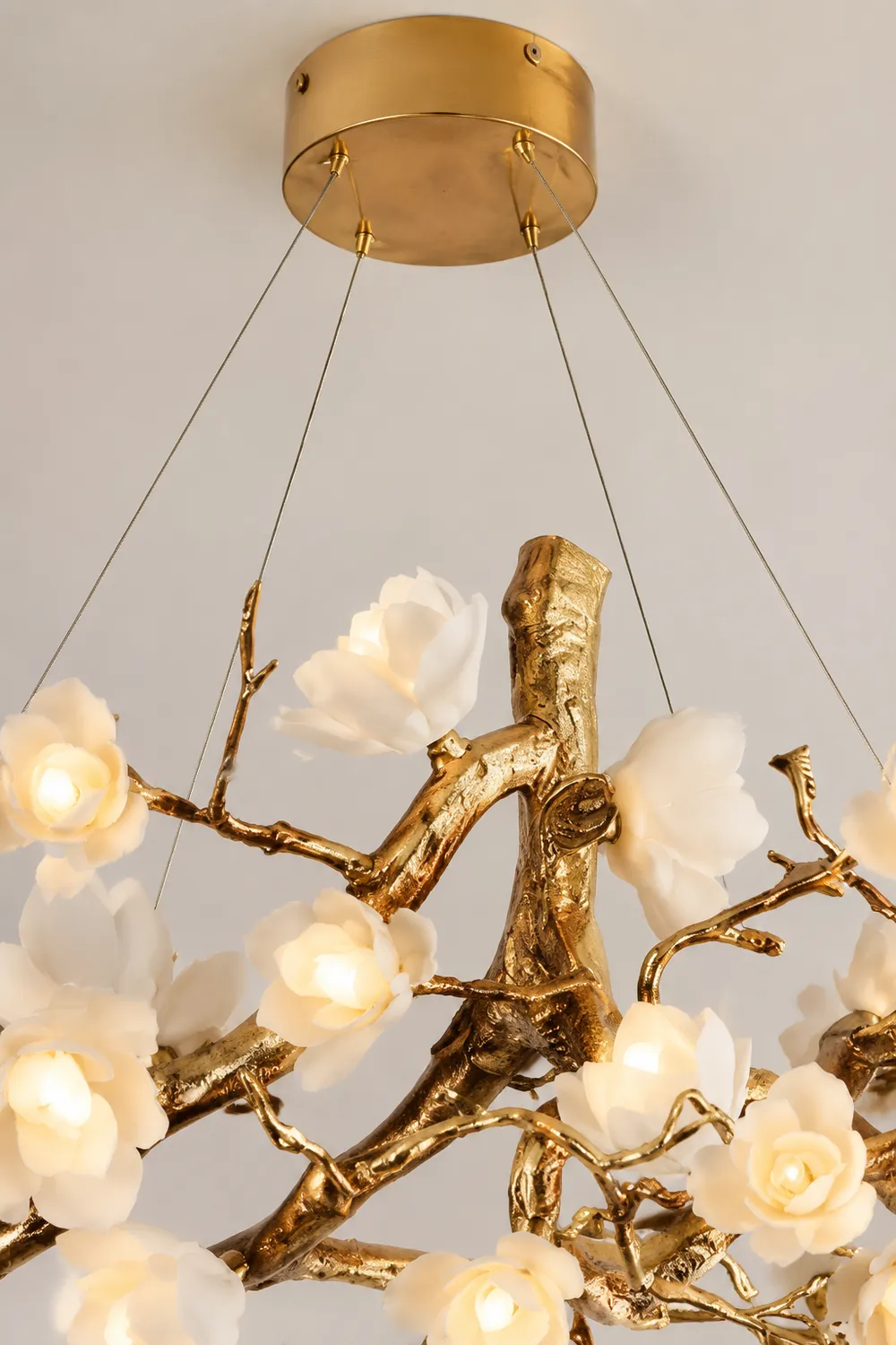 Flower Bloom Branch Brass Chandelier - Lumpaz
