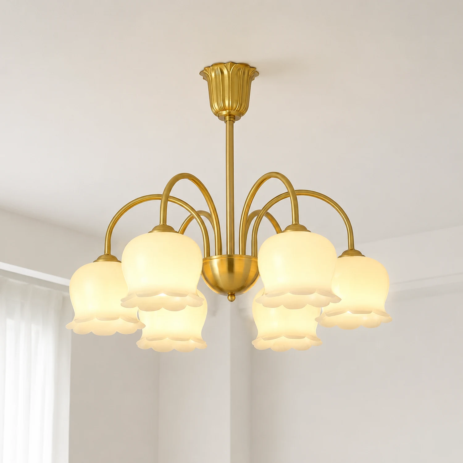 Orchids Brass Chandelier - Lumpaz