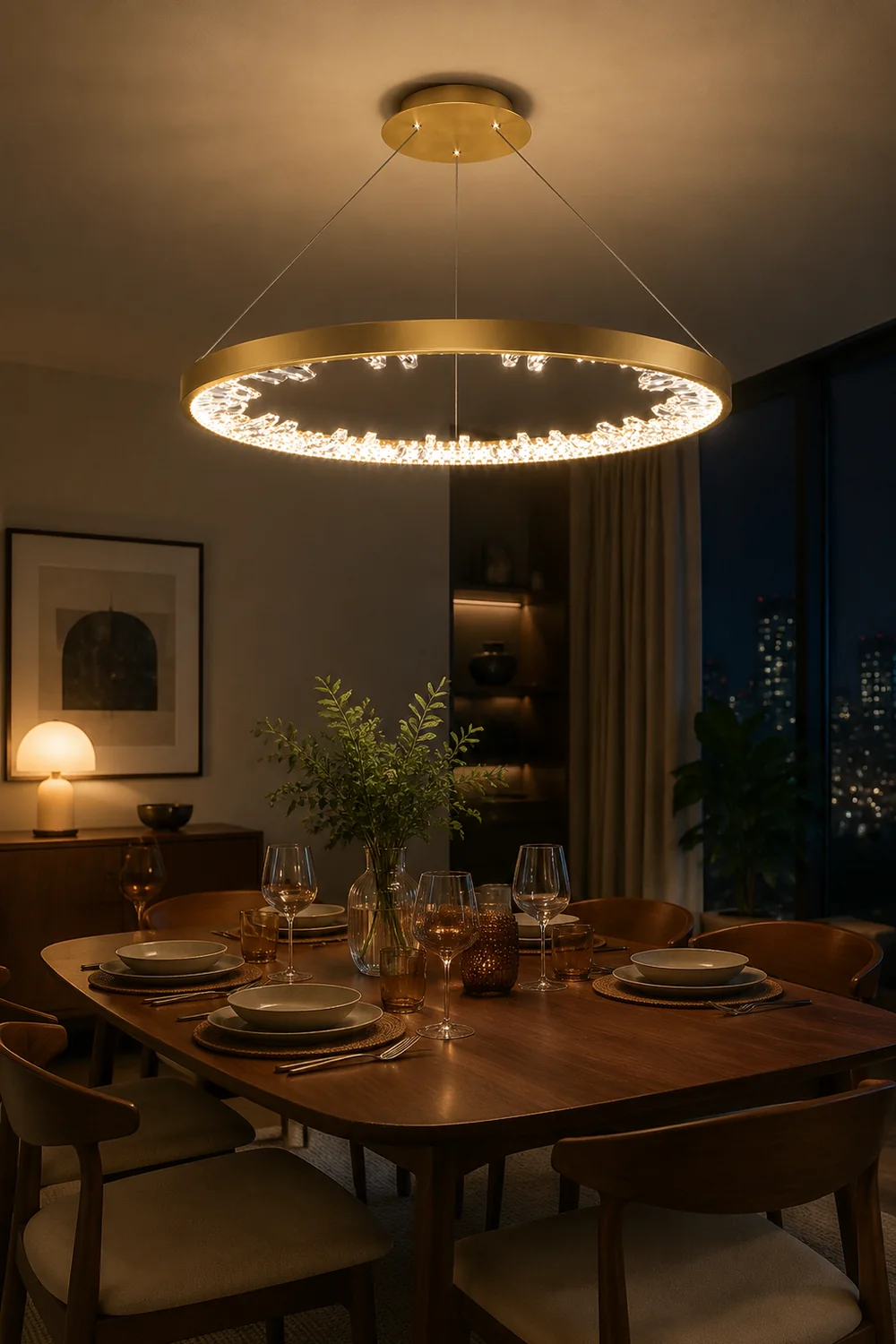 Luxury Circle Crystal Chandelier - Lumpaz